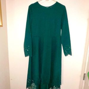 Long sleeve high low dress.